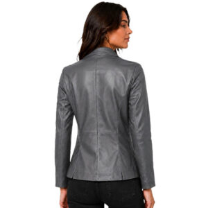 Womens Blazer Mandarian Collar Style Color 1