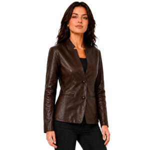 Womens Blazer Mandarian Collar Style Color