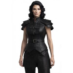 Women's Fantasy Leather Armor Vest