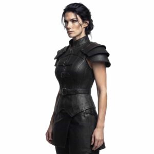 Alternative view of Women's Fantasy Leather Armor Vest