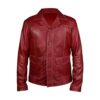 Men's Maroon Leather Jacket