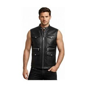 Men's Leather Vest