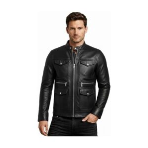 Men's Black Leather Jacket