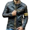 Men's Vintage Cafe Racer Leather Jacket