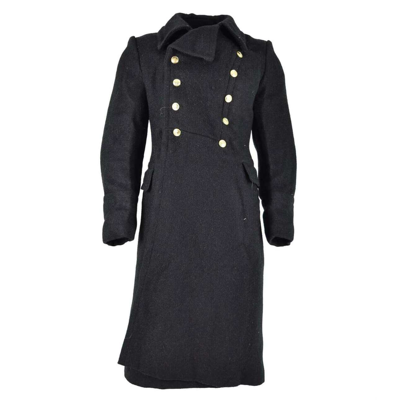 Men's Soviet Russian Army Black Wool Coat Men's Soviet Russian Army Black Wool Coat
