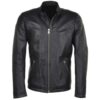 New Style Men's Leather Black Jacket