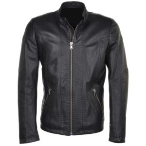 New Style Men's Leather Black Jacket