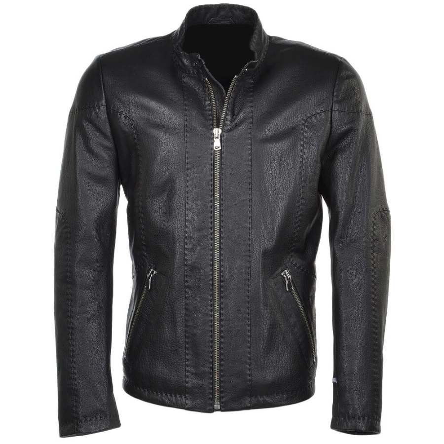 New Style Men's Leather Black Jacket New Style Men's Leather Black Jacket