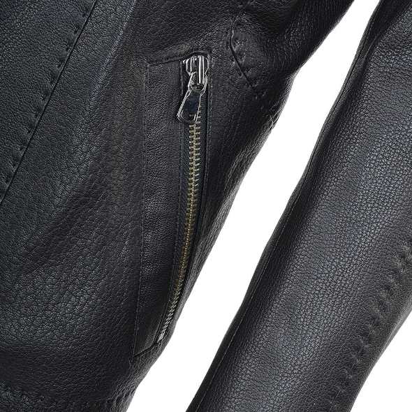 New Style Men's Leather Black Jacket New Style Men's Leather Black Jacket - Image 4