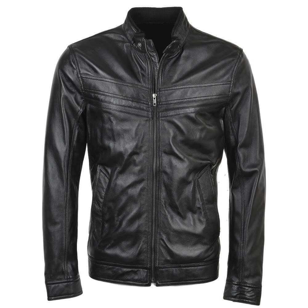 Men's Casual Black Leather Jacket Men's Casual Black Leather Jacket