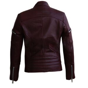 Alternative view of Women Rib Quilted Black Leather Jacket