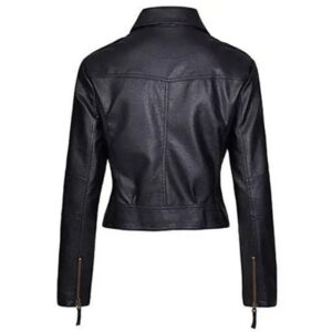 Alternative view of Women's Black Leather Jacket – Modern Style