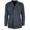 Mens Vintage Swiss Army Grey Wool Coat