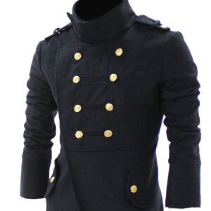 Alternative view of Men's Vintage Winter Black Wool Coat