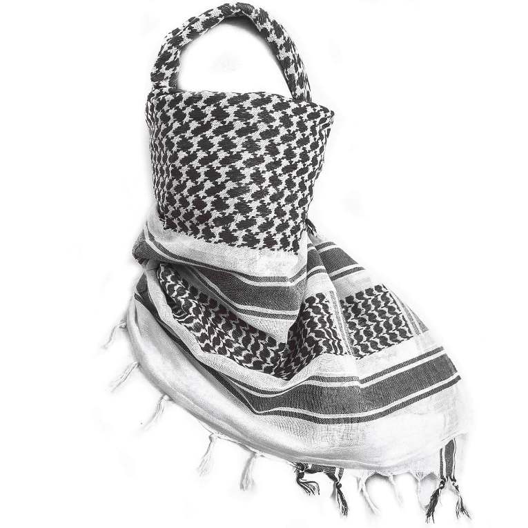 White Shemagh Keffiyeh Scarf – Unisex Cotton White Shemagh Keffiyeh Scarf – Unisex Cotton - Image 2