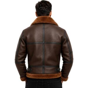 Men's Sheepskin B3 Bomber Jacket Vintage RAF Pilot Style UK img 21009 opt
