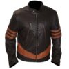 Men's Brown Leather Cafe Racer Jacket