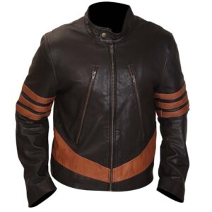 Men's Brown Leather Cafe Racer Jacket