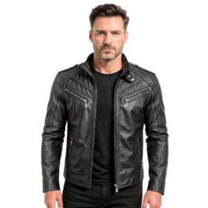 Men's Vintage Retro Biker Leather Jacket