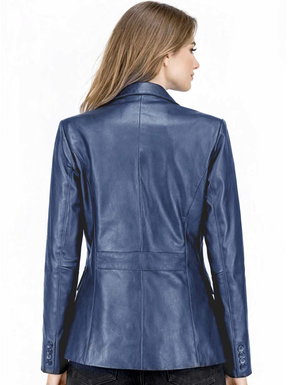 Women's Leather Blazer Jacket Formal & Casual Coat Women's Leather Blazer Jacket Formal & Casual Coat - Image 46