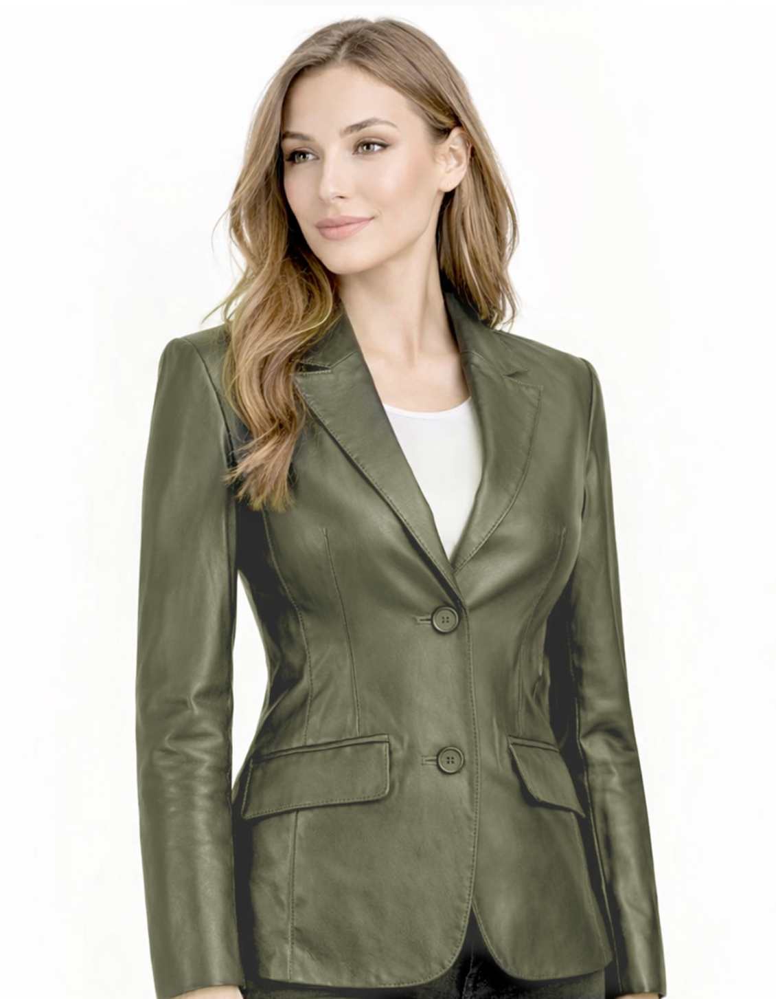 Women's Leather Blazer Jacket Formal & Casual Coat Women's Leather Blazer Jacket Formal & Casual Coat - Image 17