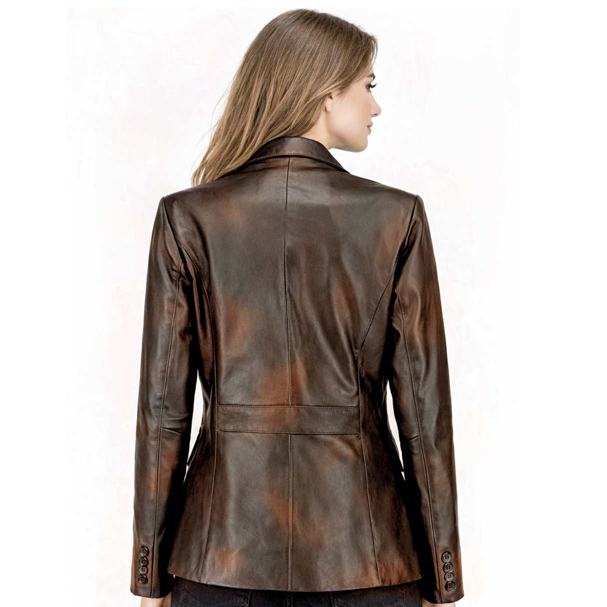 Women's Leather Blazer Jacket Formal & Casual Coat Women's Leather Blazer Jacket Formal & Casual Coat - Image 28