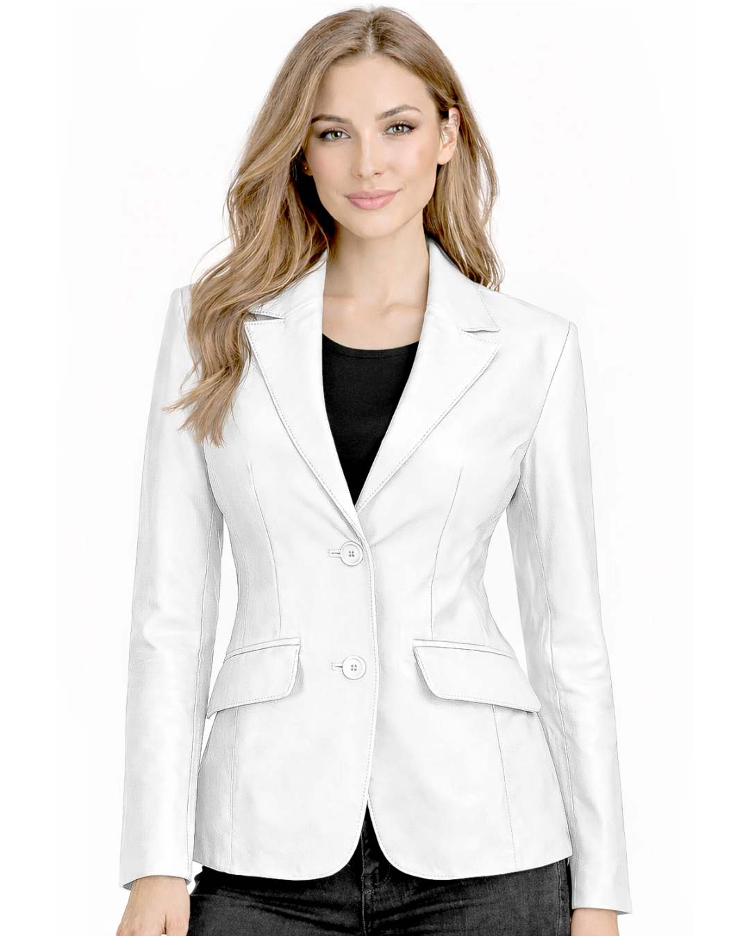 Women's Leather Blazer Jacket Formal & Casual Coat Women's Leather Blazer Jacket Formal & Casual Coat - Image 29