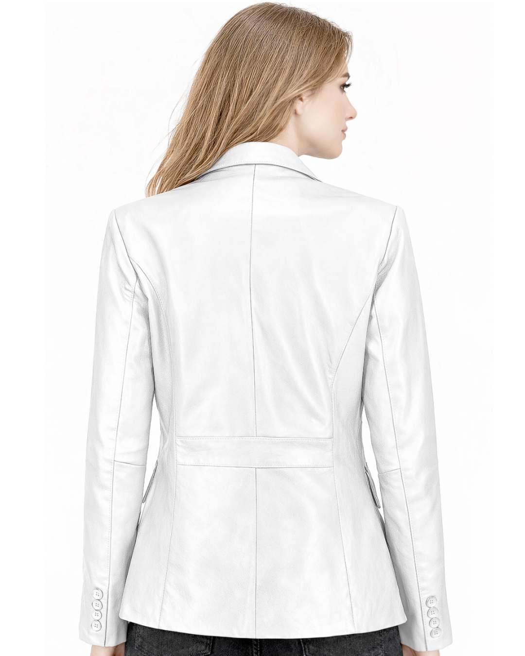 Women's Leather Blazer Jacket Formal & Casual Coat Women's Leather Blazer Jacket Formal & Casual Coat - Image 32