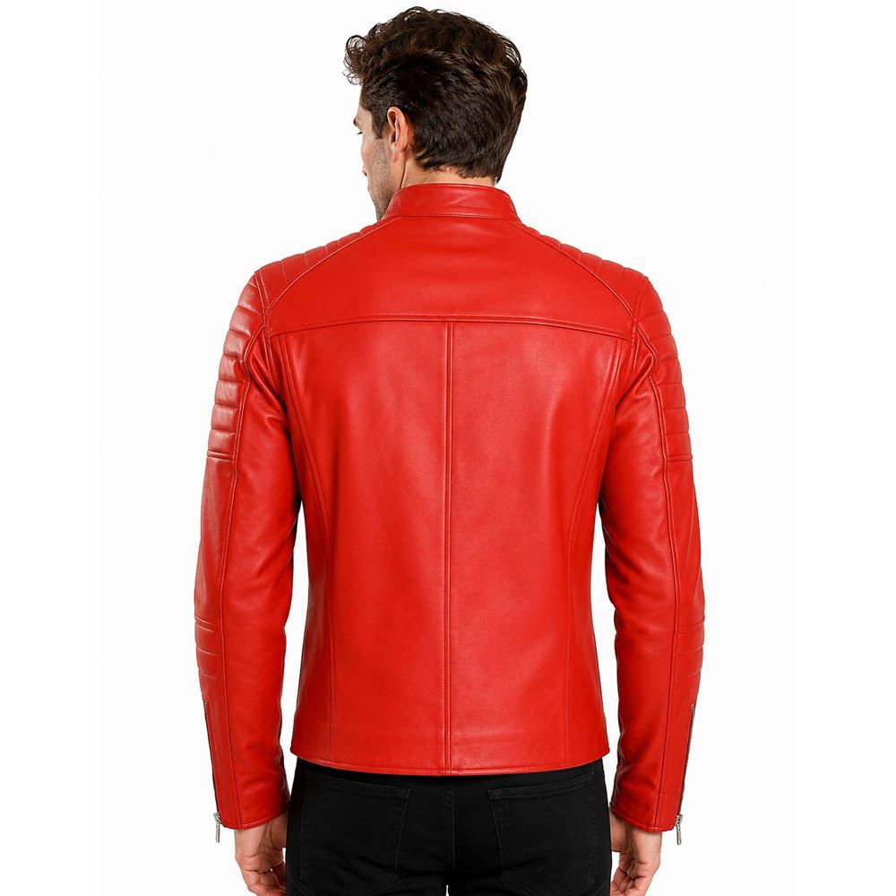 Men's Club Retro Biker Vintage Leather Jacket Men's Club Retro Biker Vintage Leather Jacket - Image 22
