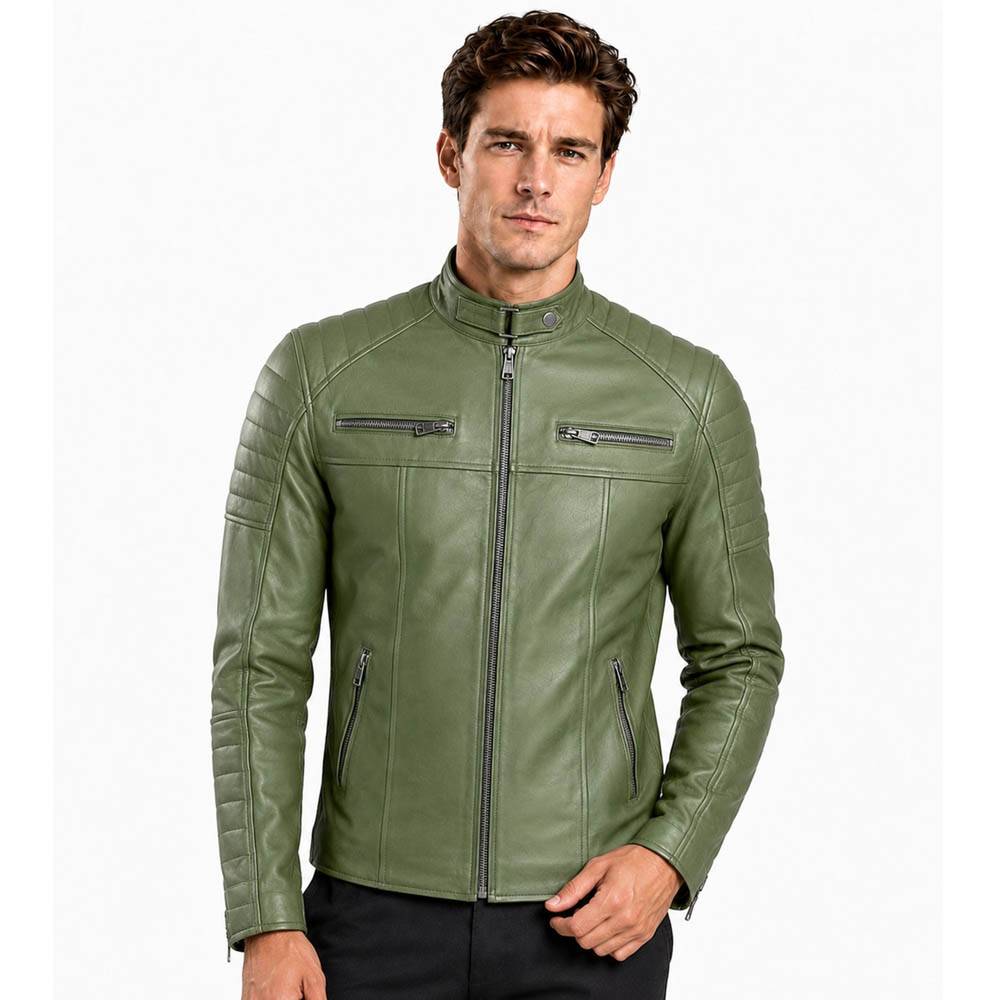Men's Club Retro Biker Vintage Leather Jacket Men's Club Retro Biker Vintage Leather Jacket - Image 6