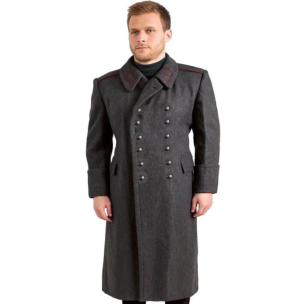 Men's Grey Wool Military Greatcoat – Long Vintage Overcoat Men's Grey Wool Military Greatcoat – Long Vintage Overcoat