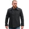 Men's Vintage Military Style Wool Coat Classic Jacket