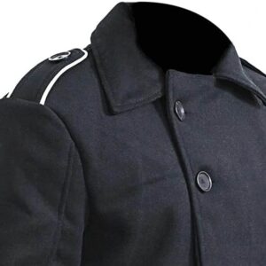 Men's Vintage Military Style Wool Coat Classic Jacket img 23224 opt