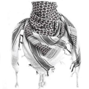 White Shemagh Keffiyeh Scarf – Unisex Cotton