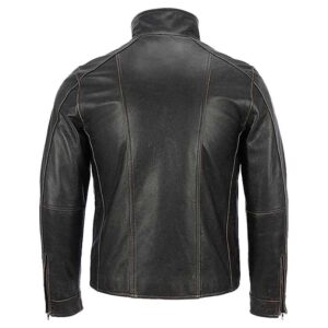 Alternative view of Mens Black Rivet Leather Moto Jacket