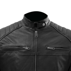 Men's Vintage Black Leather Jacket img 9435 opt