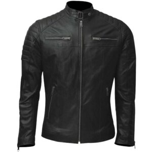 Men's Vintage Black Leather Jacket