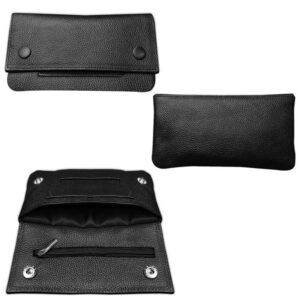 Genuine Black Leather Tobacco Pouch