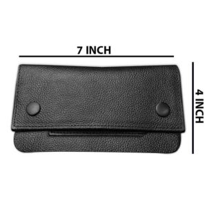 Alternative view of Genuine Black Leather Tobacco Pouch