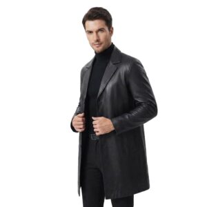 mens real leather coat new 1