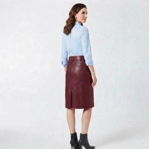 new leather kilt maroon new black skirt