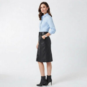 new leather kilt new black new