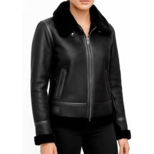 womenns b3black fur jacket 1
