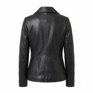 Classic Leather Blazer for Women Tailored Fit Coat womens new blazer black new