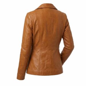 Classic Leather Blazer for Women Tailored Fit Coat womens new tan brown new coat