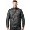 Men's Leather Motorcycle Biker Jacket