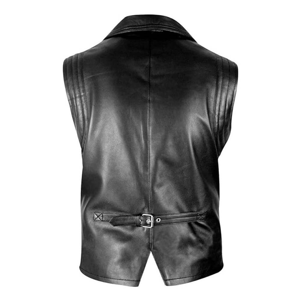 Leather Biker Sleeveless for Men Waistcoat Leather Biker Sleeveless for Men Waistcoat - Image 3
