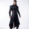 Men's Gothic Fantasy Warrior Leather Trench Coat