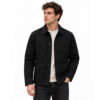 Men's Black Cotton Three Pocket Work Jacket