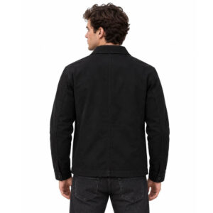 Alternative view of Men's Black Cotton Three Pocket Work Jacket